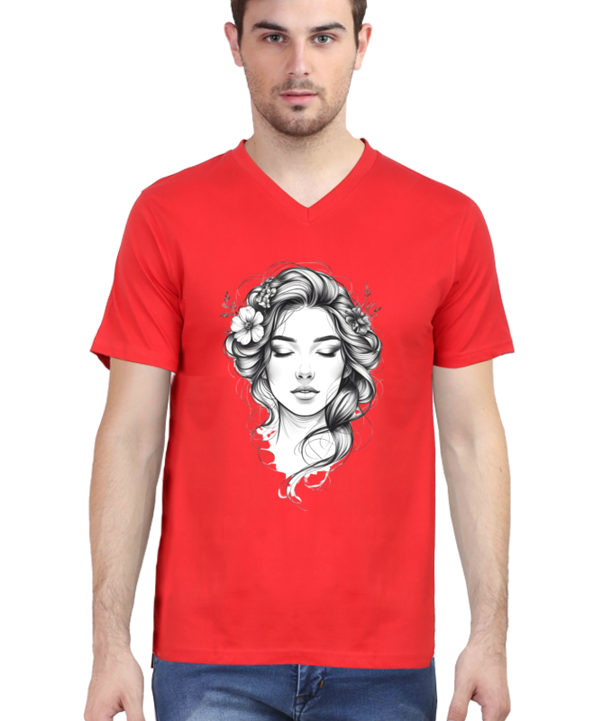 Men’s Blue Den Graphic Printed Oversized Shirt